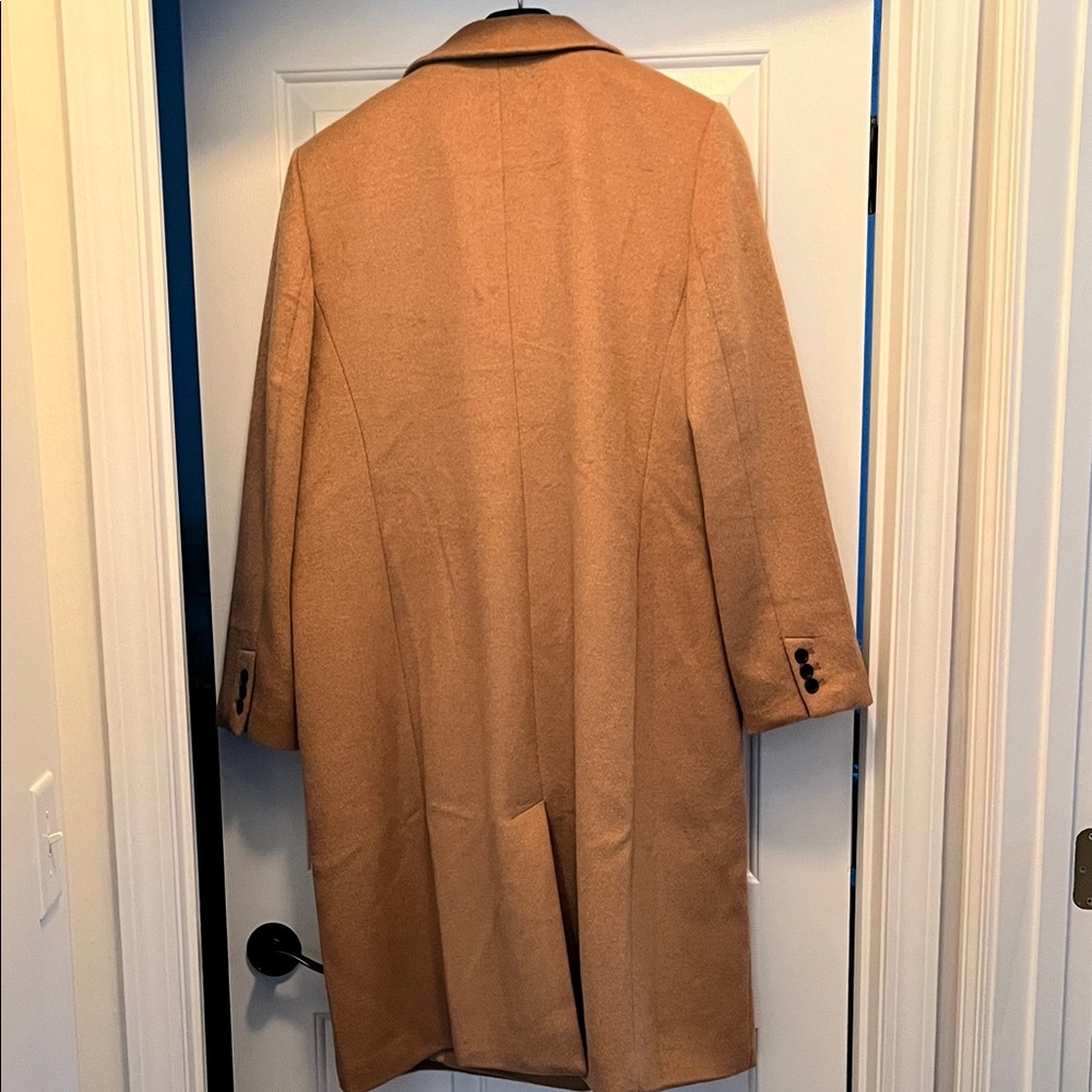 LOFT Women's Camel Double-Breasted Trench Coat - Picture 4 of 4